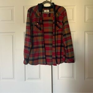 Legendary Whitetails Hooded Plaid Shirt - Sz Large